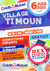 Flyer Village Timoun au Crédit Mutuel de la Jaille