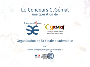 Présentation finale C.Génial 2016