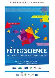 Programme Scolaire Fête de la Science 2013