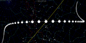 Parcours comète 46P/Wirtanen