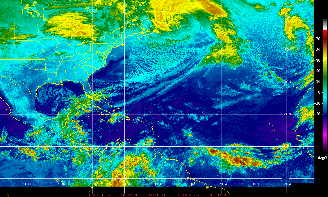 Image satellite Atlantique tropical