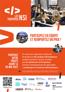 Trophées NSI 2022 affiche élèves