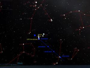Carte comète 12P/ Pons-Brooks