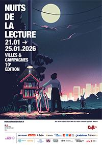Affiche Nuits de la lecture 2026 Affiche Nuits de la lecture 2026
