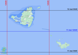 Soleil au zénith Iles du Nord mai 2026