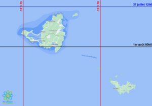 Soleil au zénith Iles du Nord août 2026